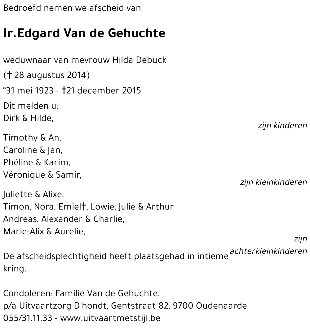 Edgard Van de Gehuchte