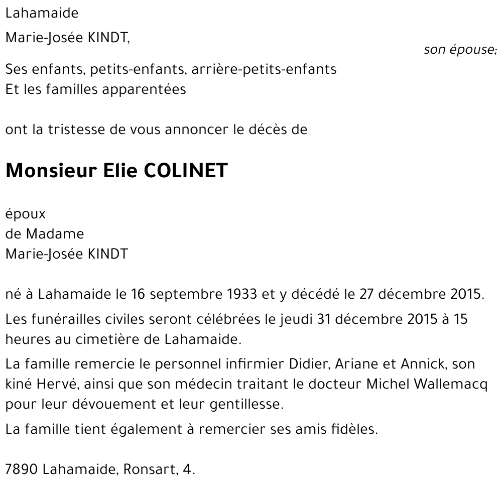 Elie COLINET