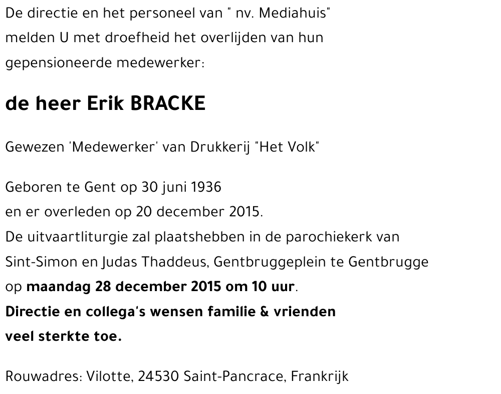 Erik BRACKE