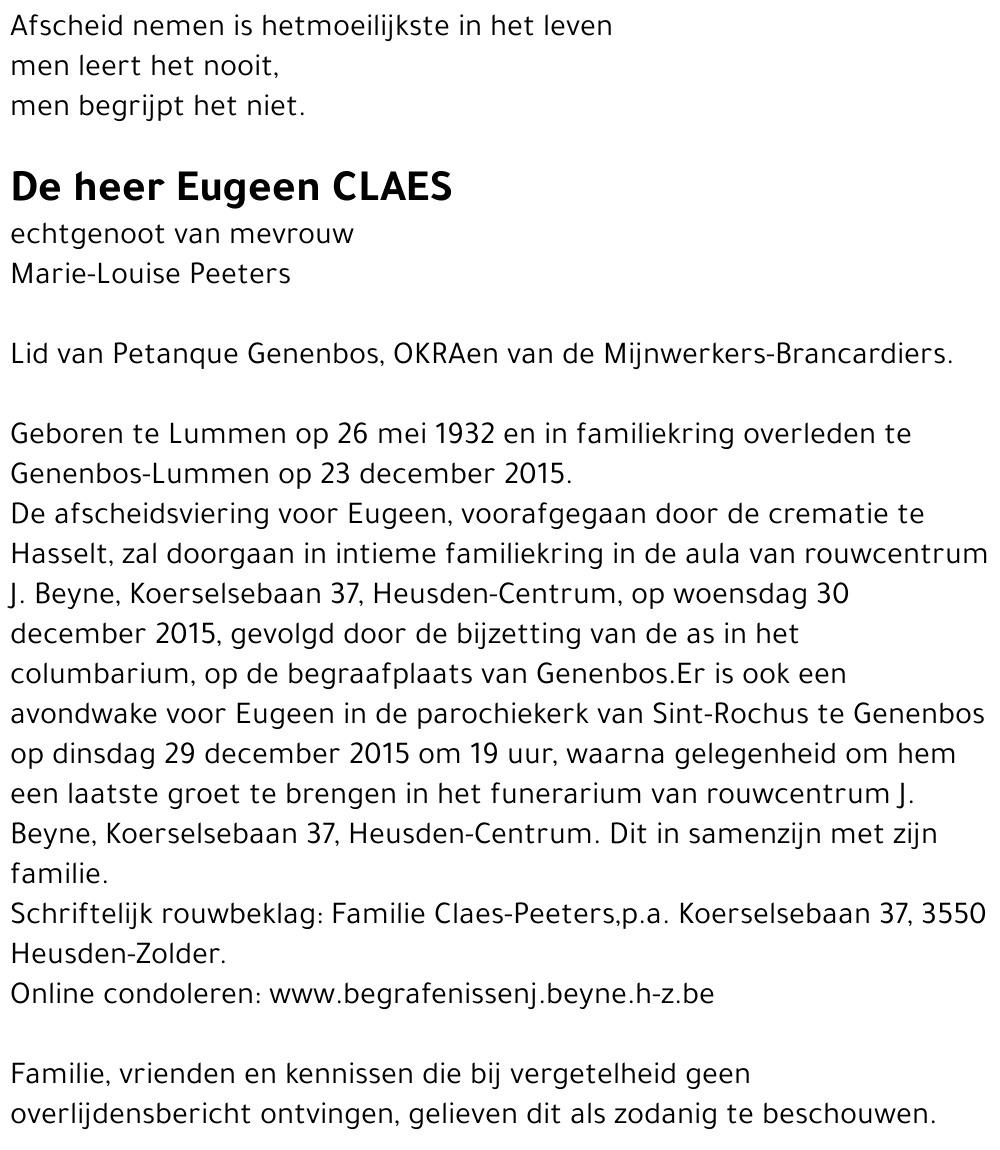 Eugeen Claes