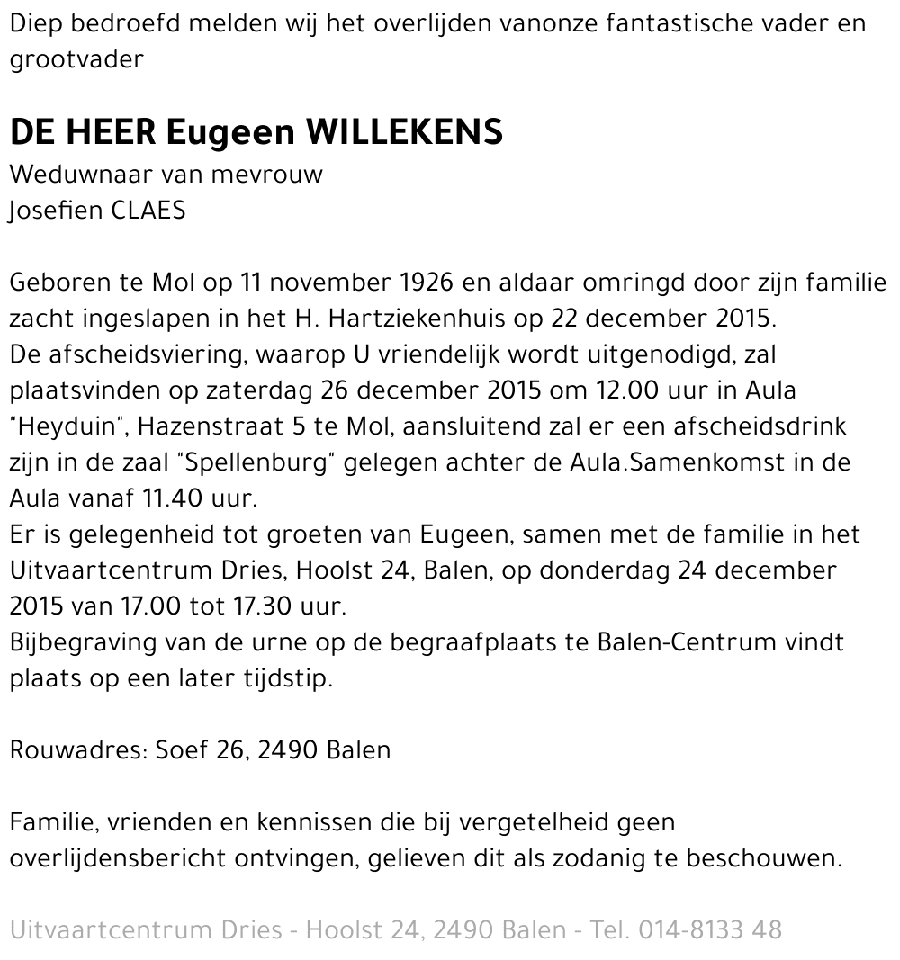 Eugeen WILLEKENS