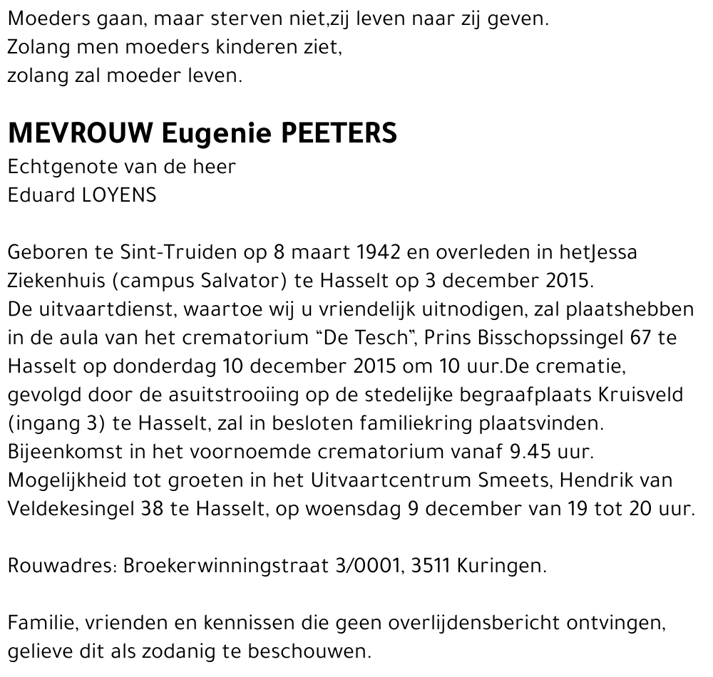 Eugenie Peeters