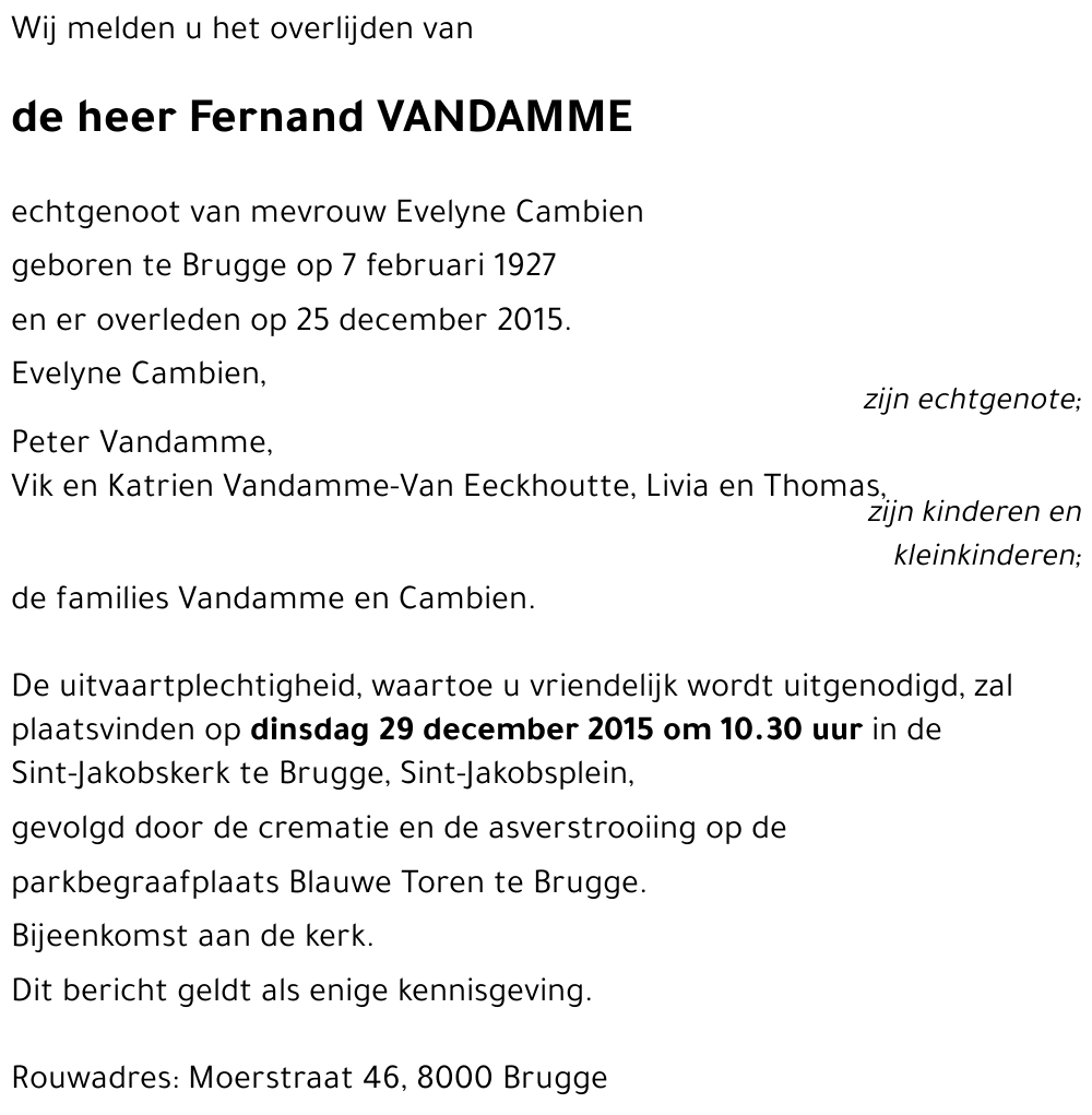 Fernand VANDAMME