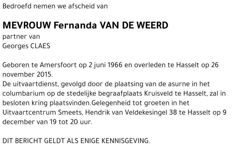 Fernanda Van de Weerd