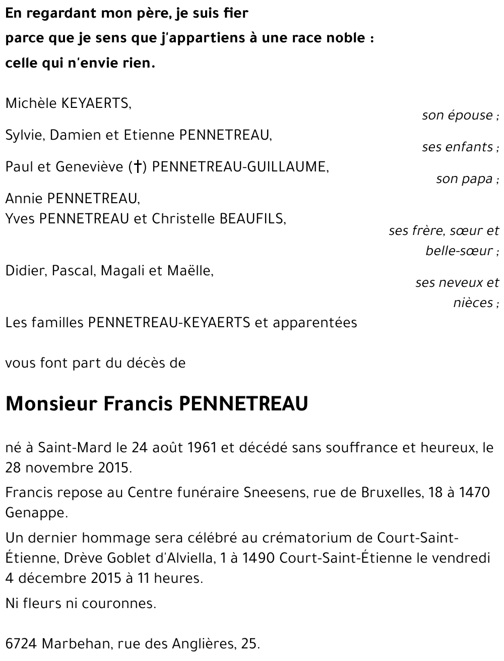 Francis PENNETREAU
