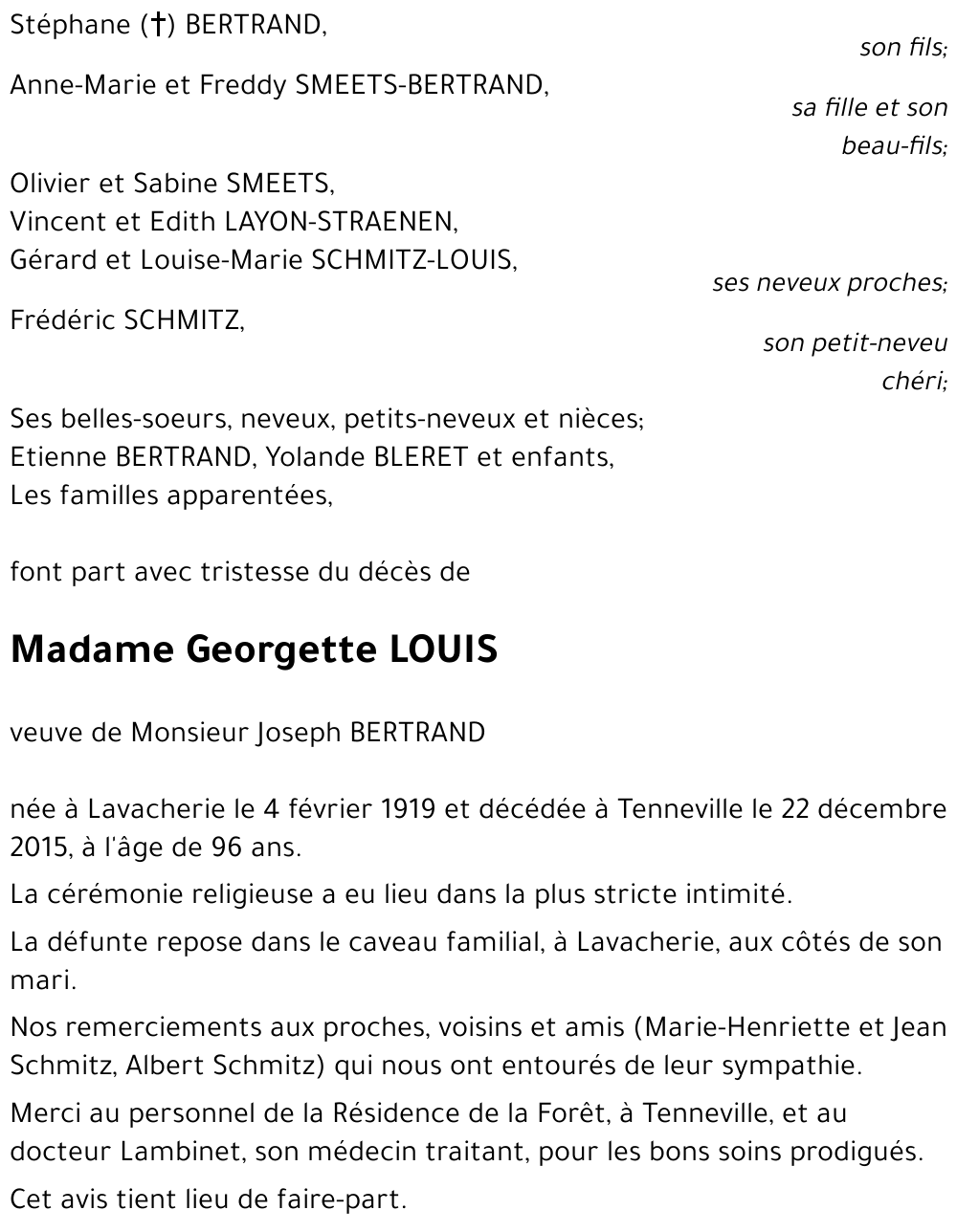 Georgette LOUIS