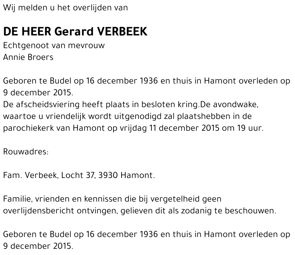 Gerard Verbeek