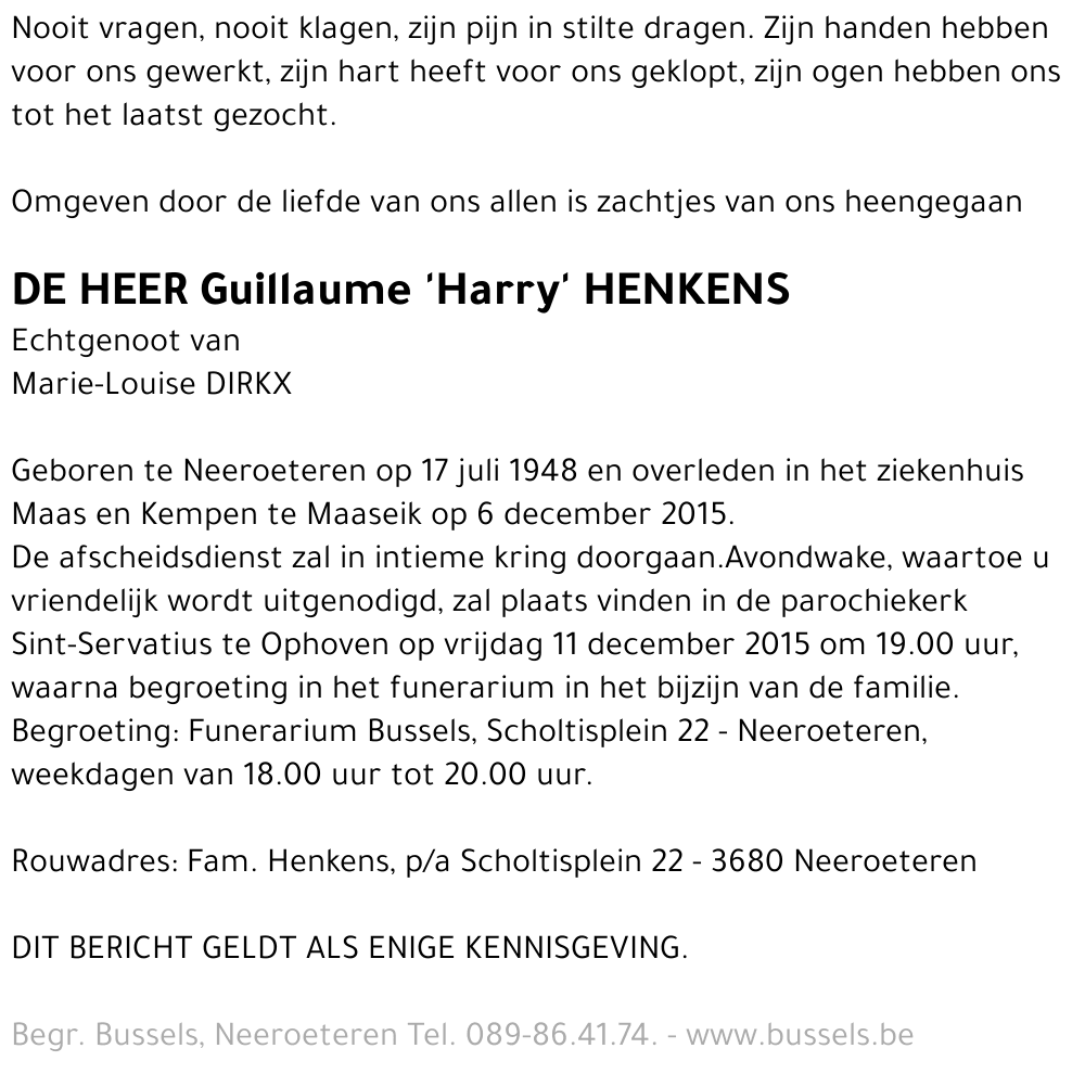 Guillaume 'Harry' HENKENS