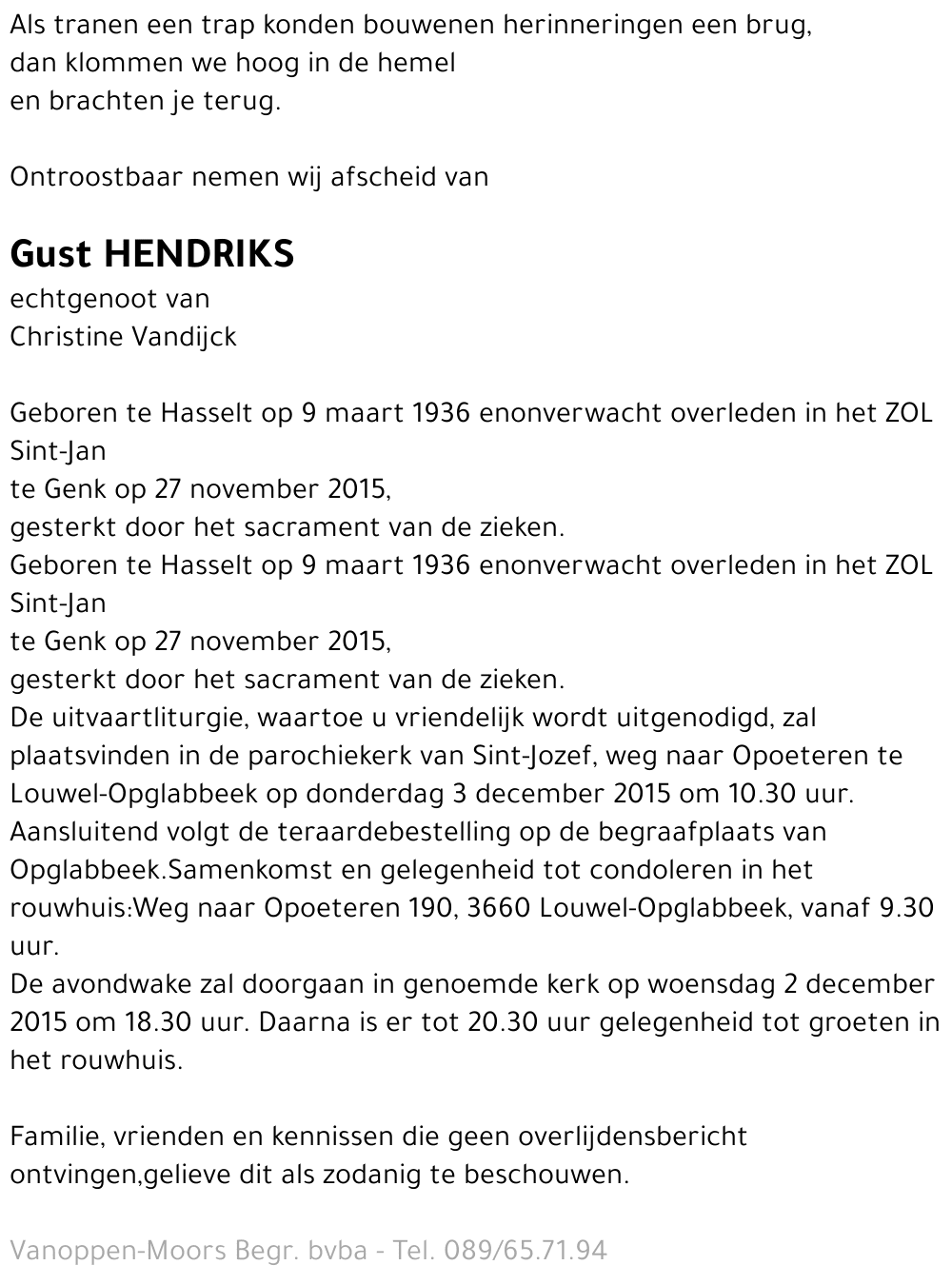Gust Hendriks