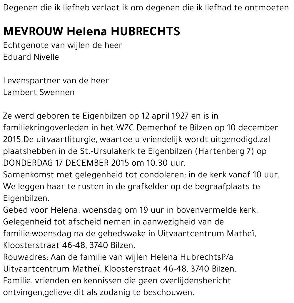 Helena Hubrechts