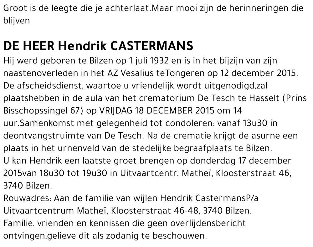 Hendrik Castermans