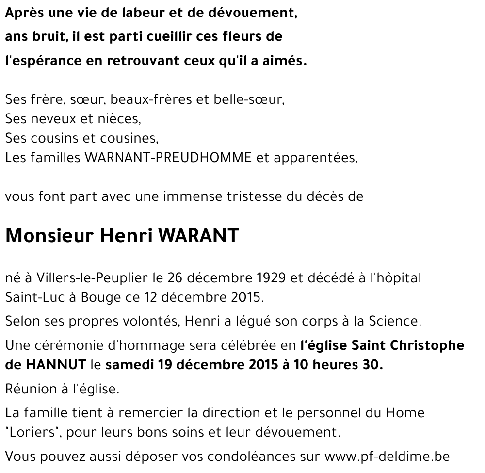 Henri WARANT
