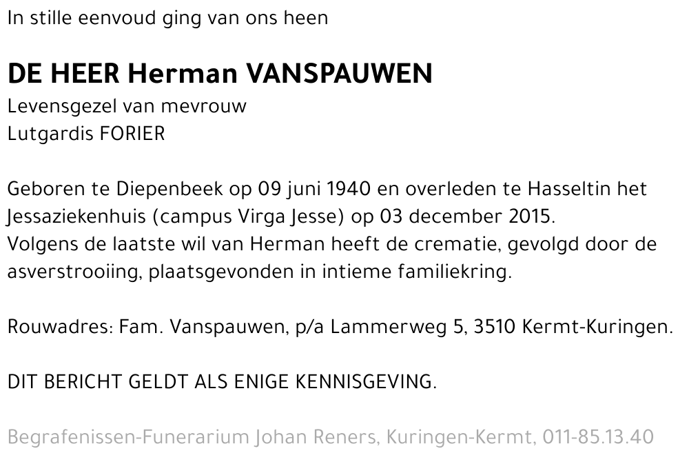 Herman VANSPAUWEN