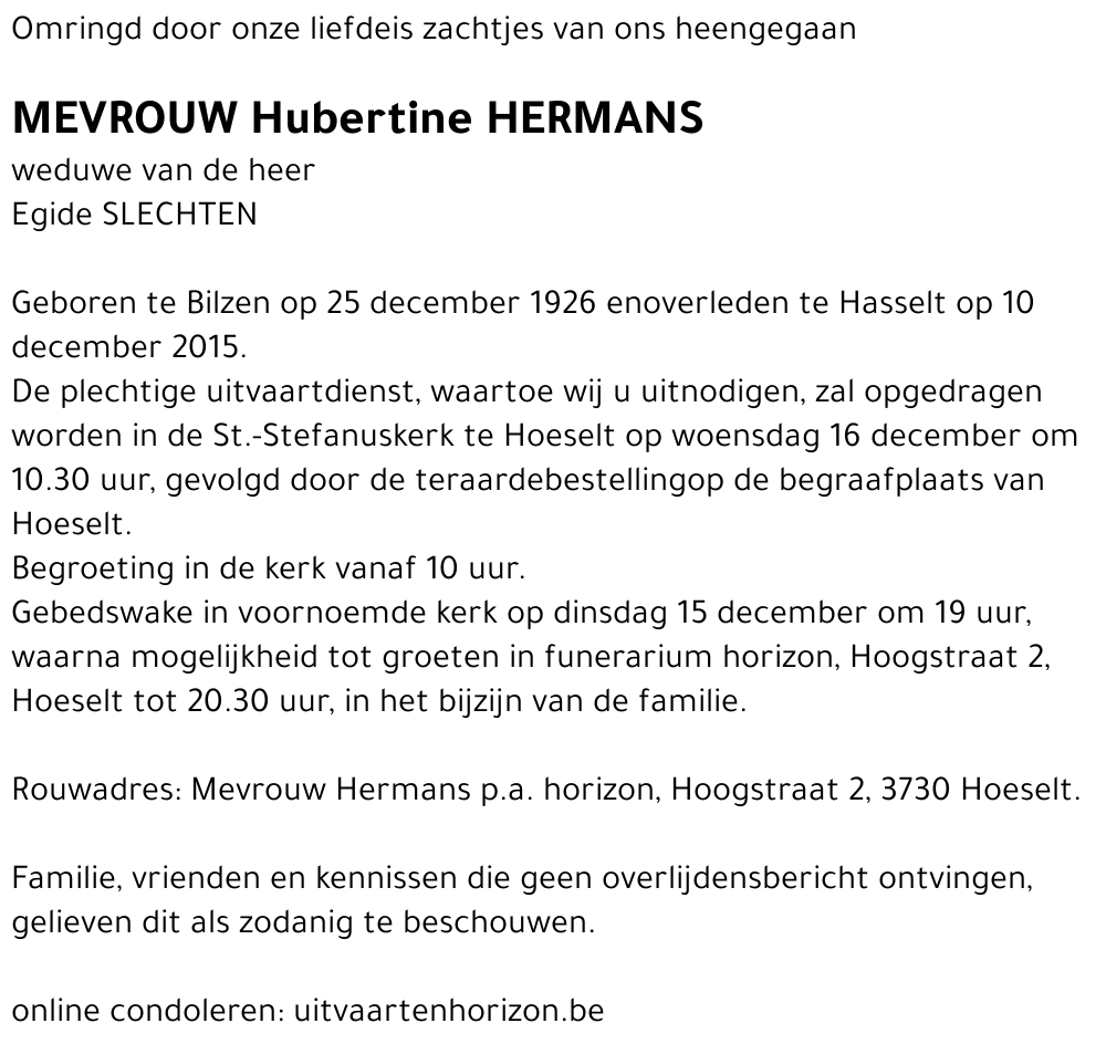 Hubertine HERMANS