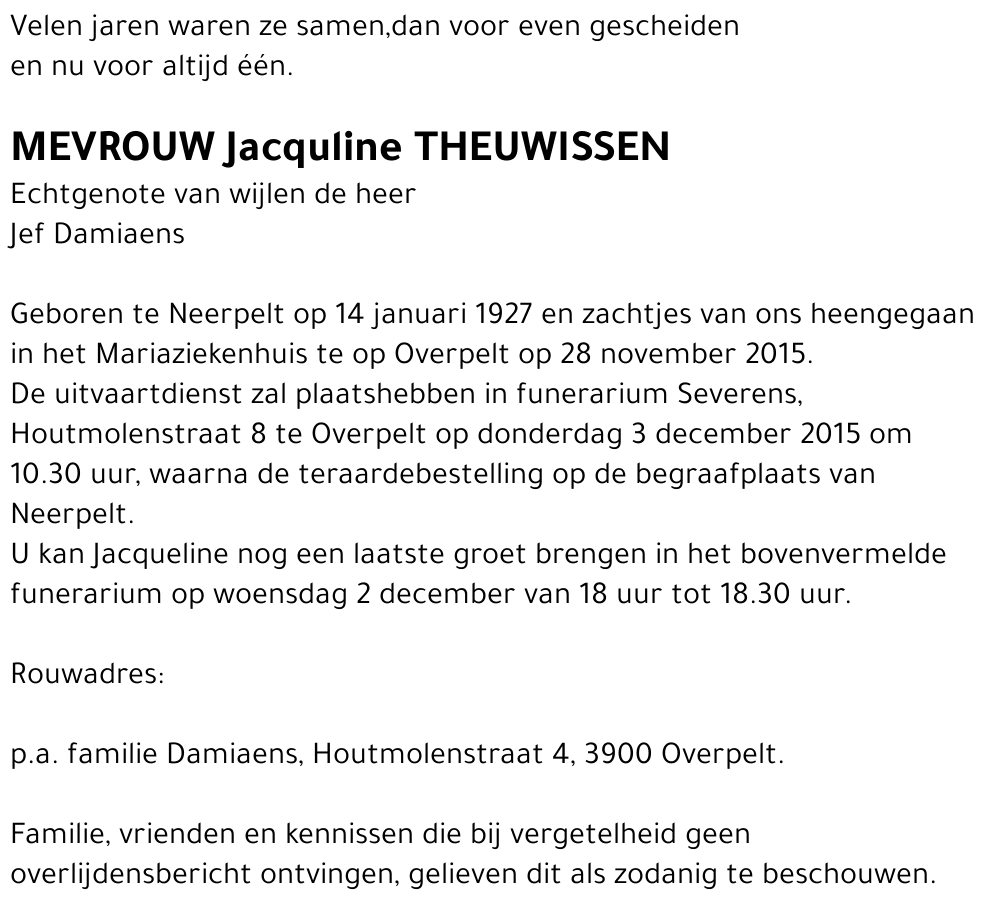 Jacquline Theuwissen
