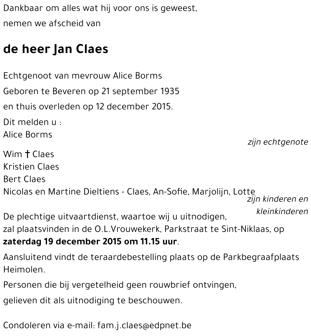 Jan Claes