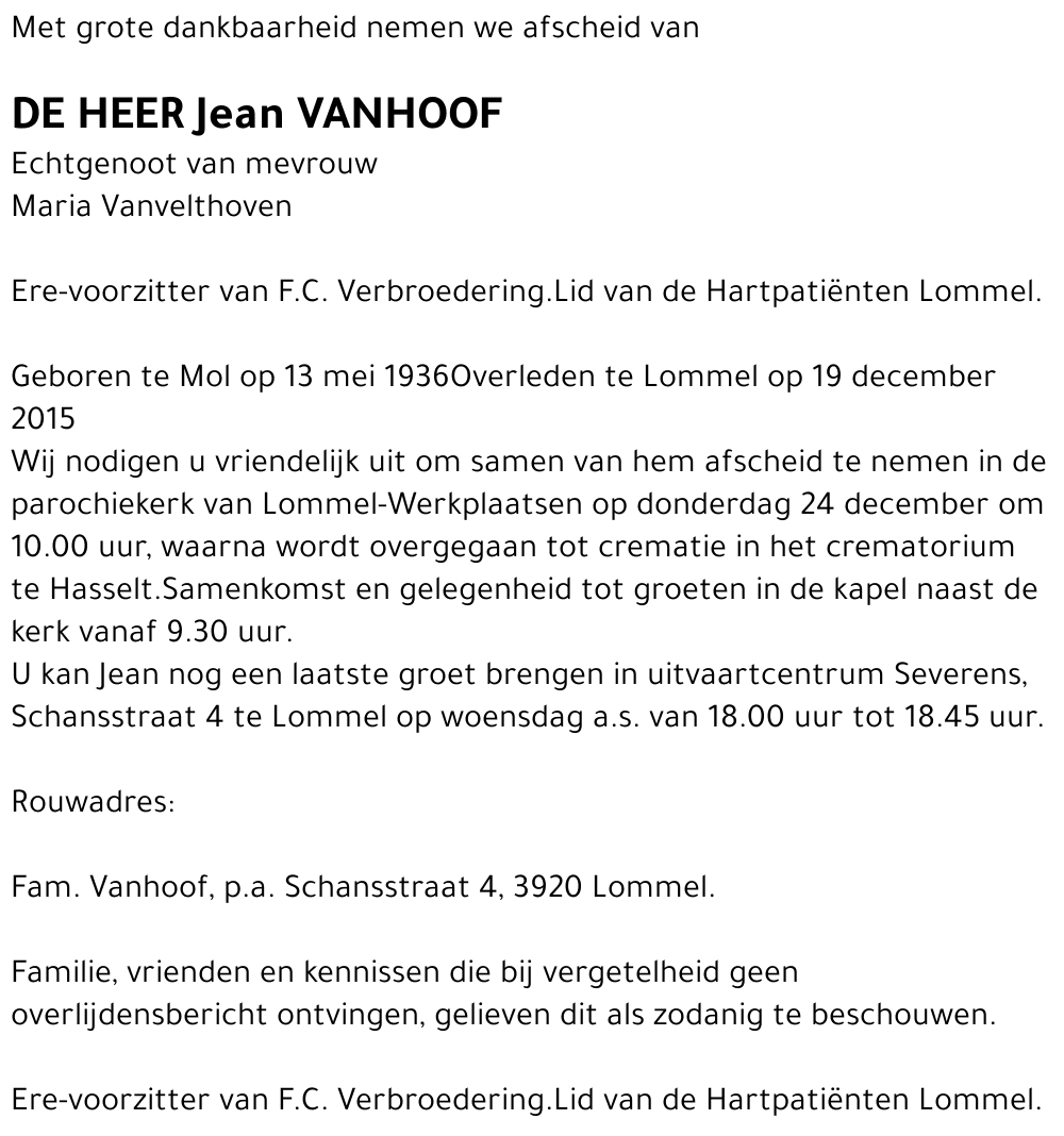 Jean Vanhoof
