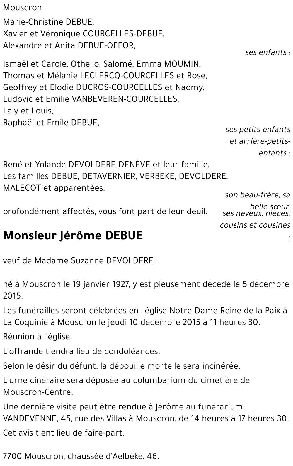 Jérôme DEBUE