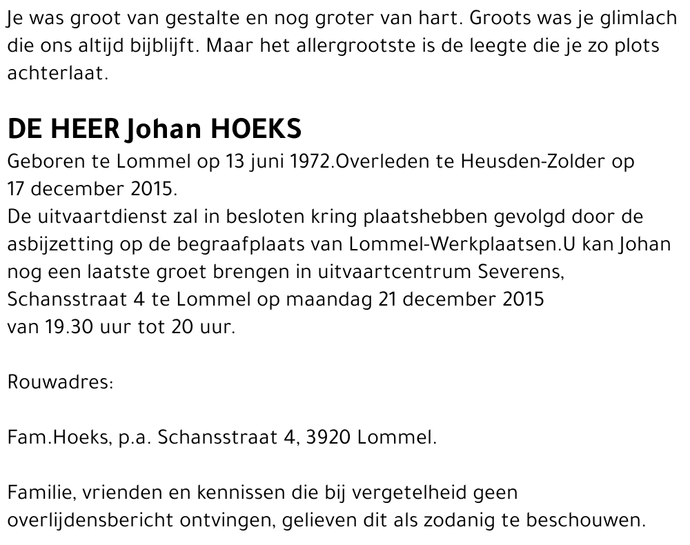 Johan Hoeks