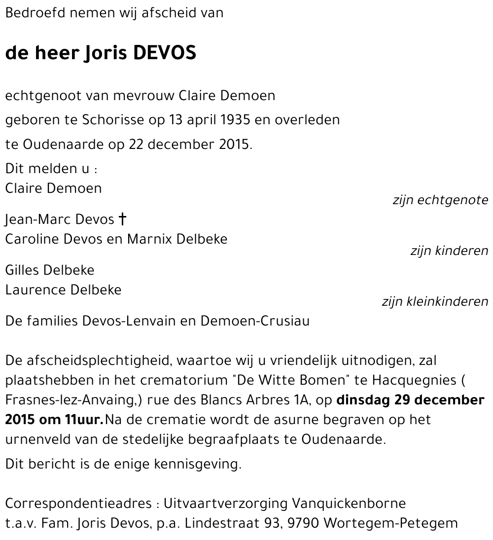 Joris DEVOS