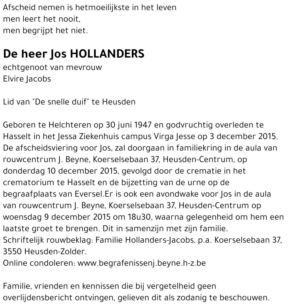 Jos Hollanders