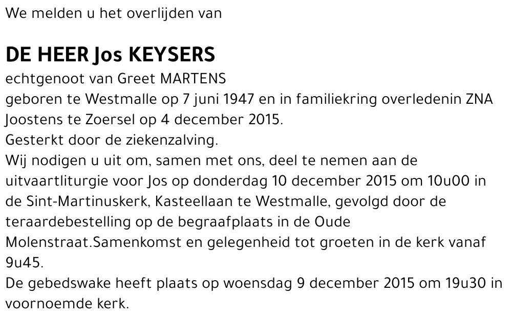 Jos Keysers