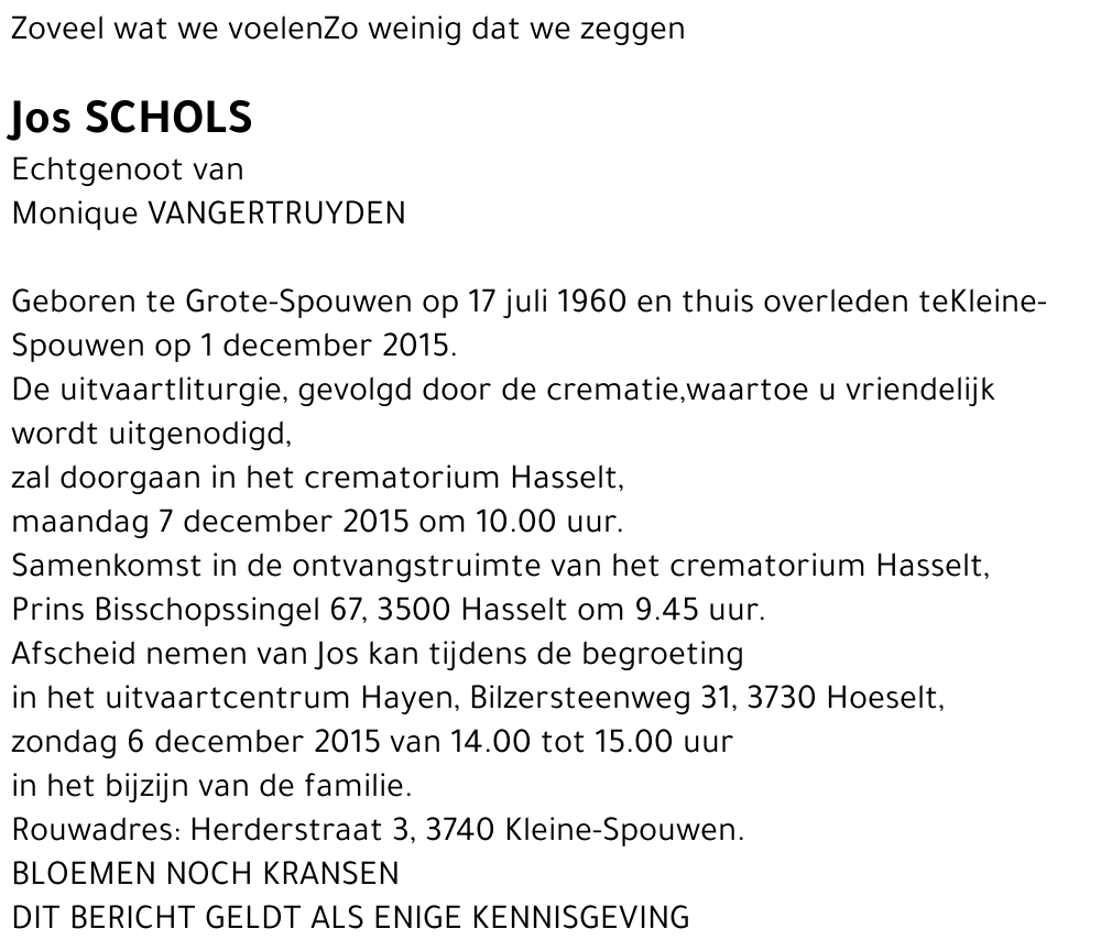 Jos SCHOLS