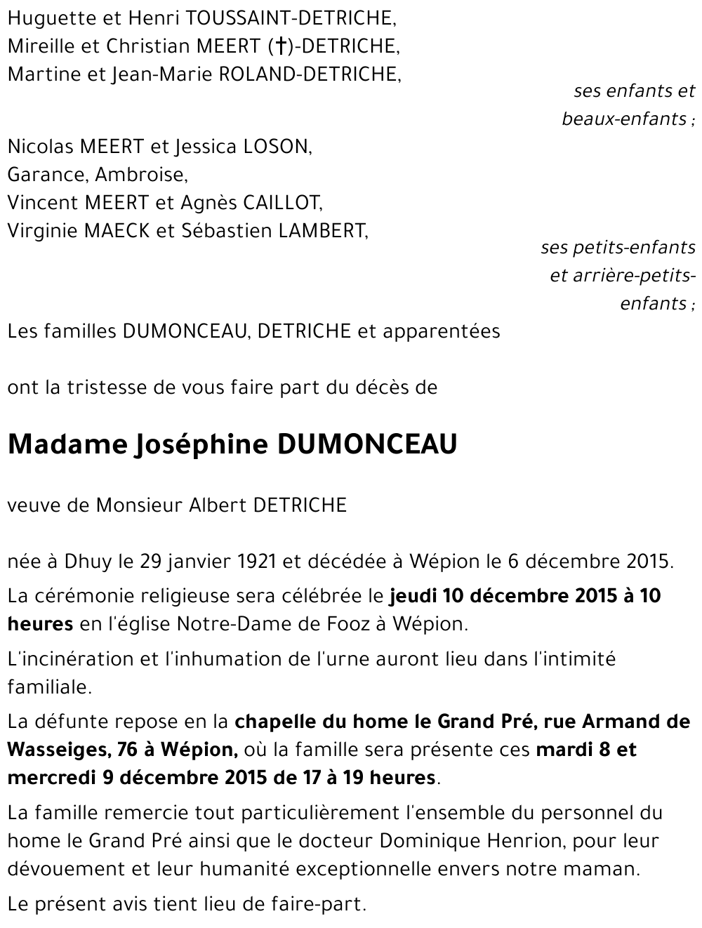 Joséphine DUMONCEAU