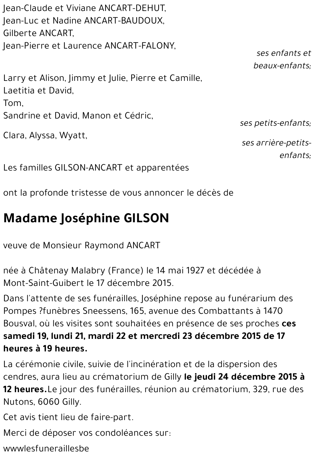 Joséphine GILSON