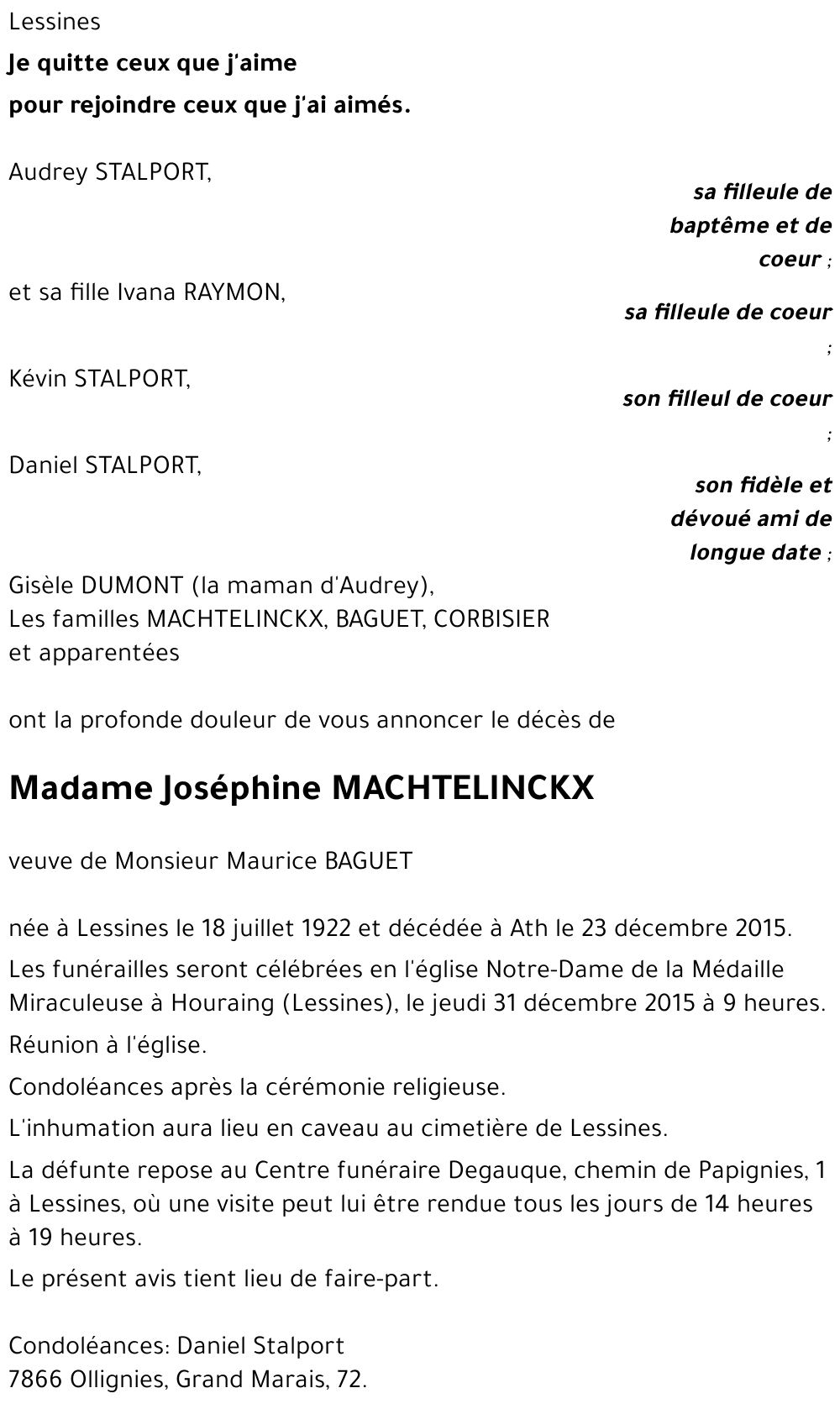 Joséphine MACHTELINCKX