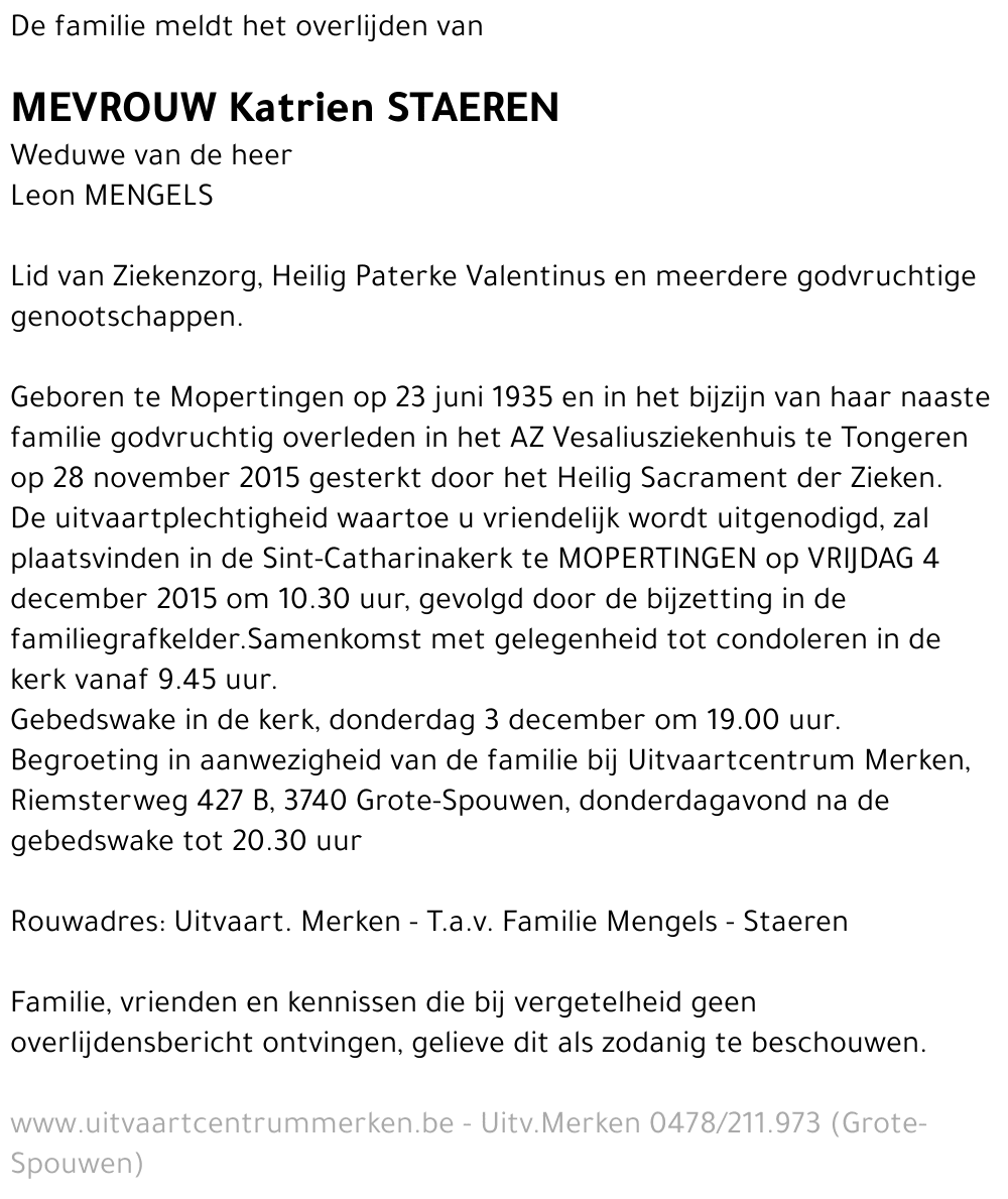 Katrien STAEREN