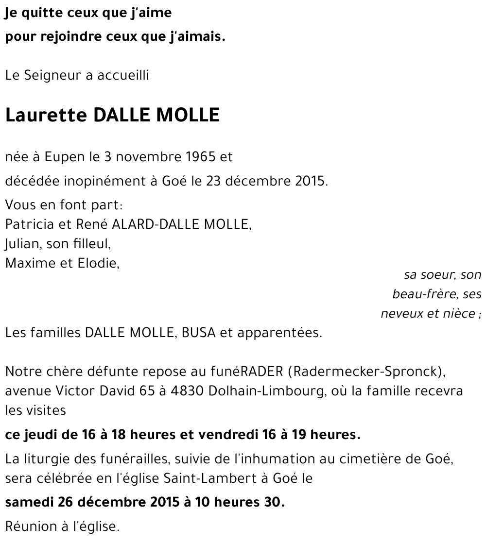 Laurette DALLE MOLLE