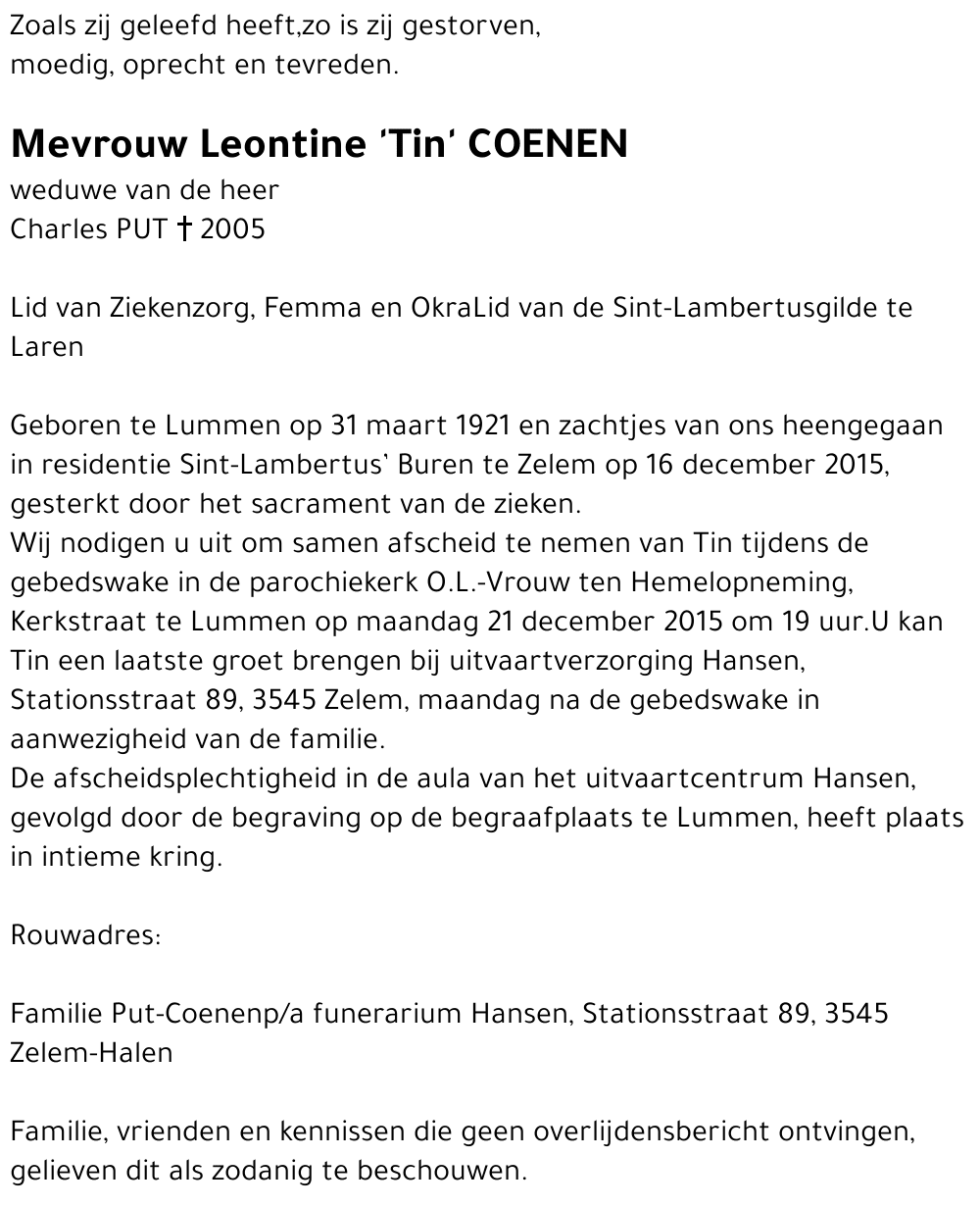 Leontine COENEN