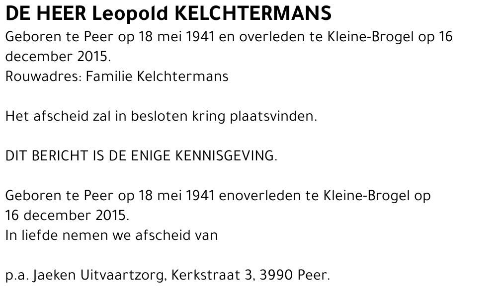 Leopold Kelchtermans