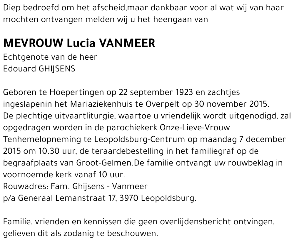 Lucia Vanmeer