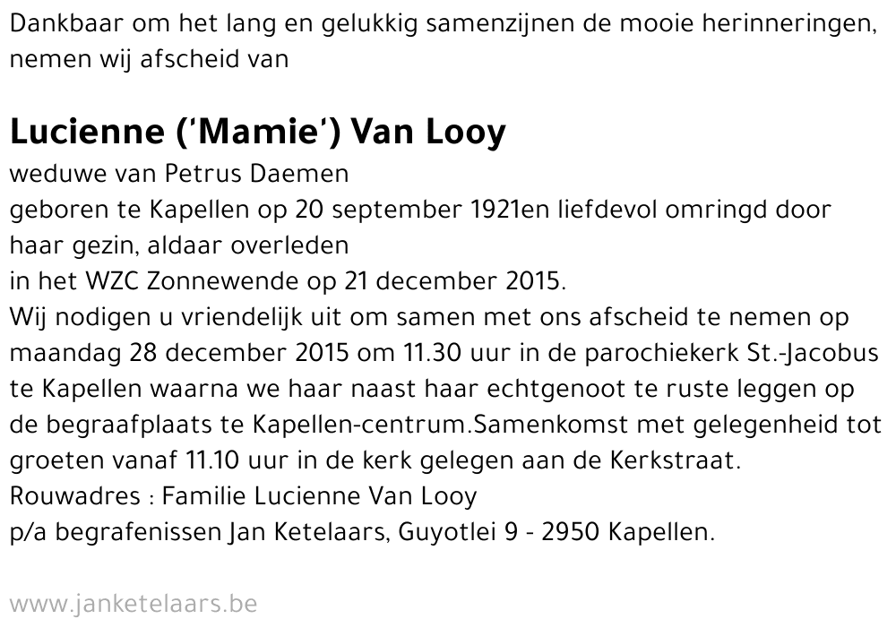 Lucienne Van Looy