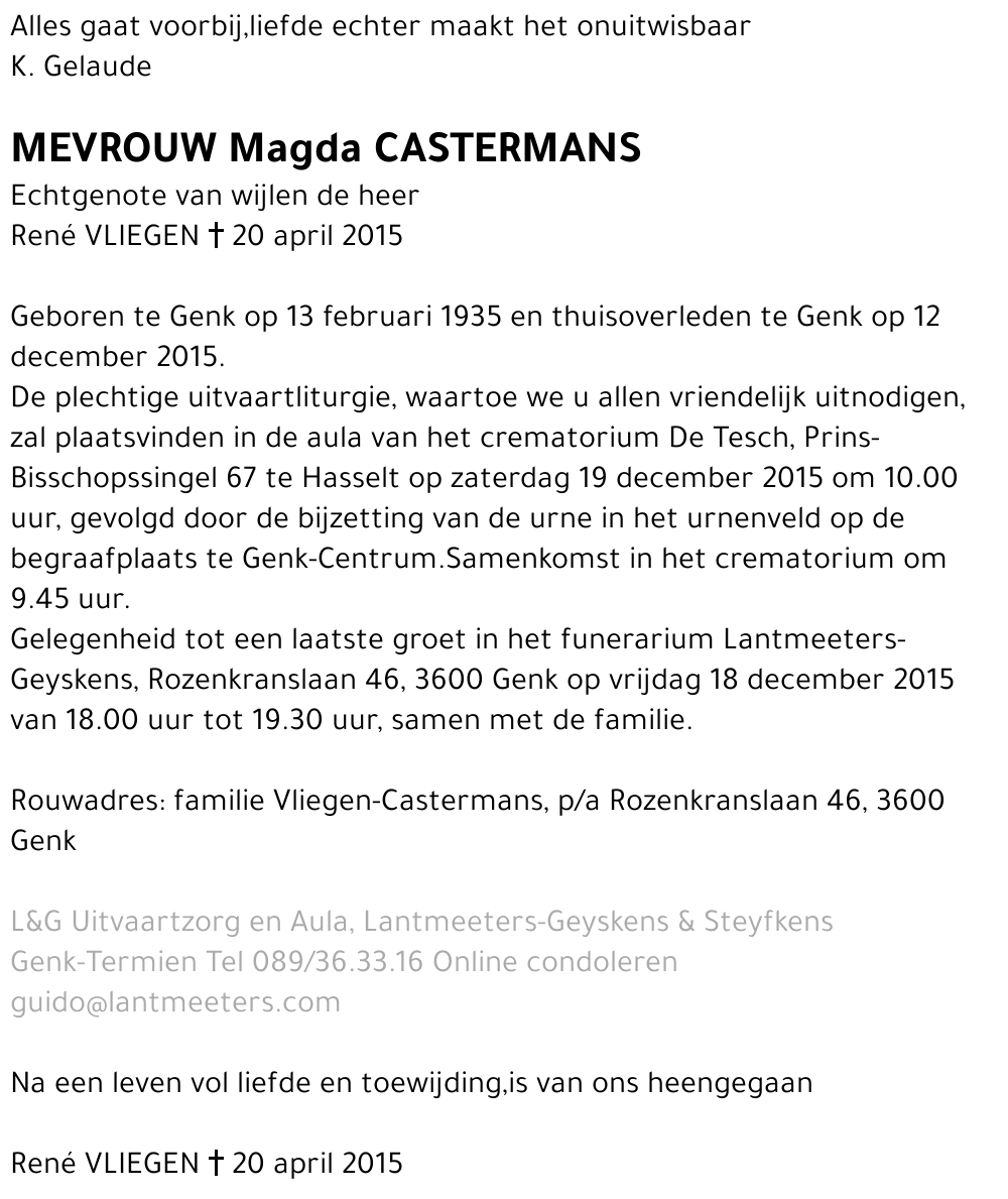 Magda CASTERMANS