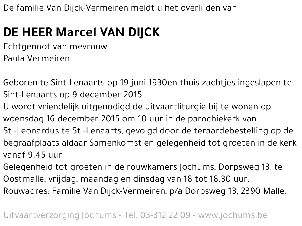 Marcel Van Dijck