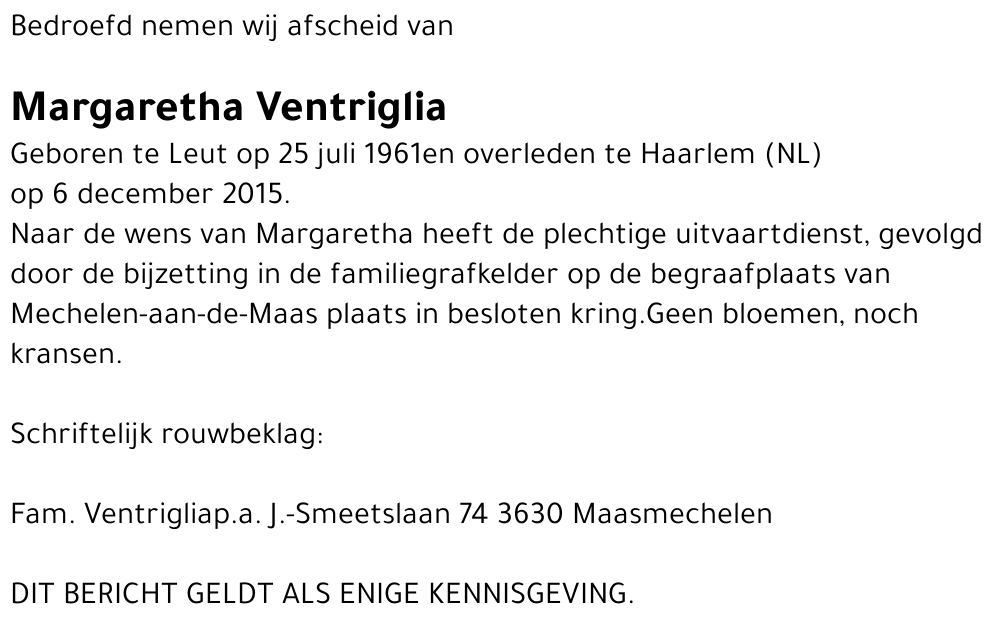 Margaretha Ventriglia