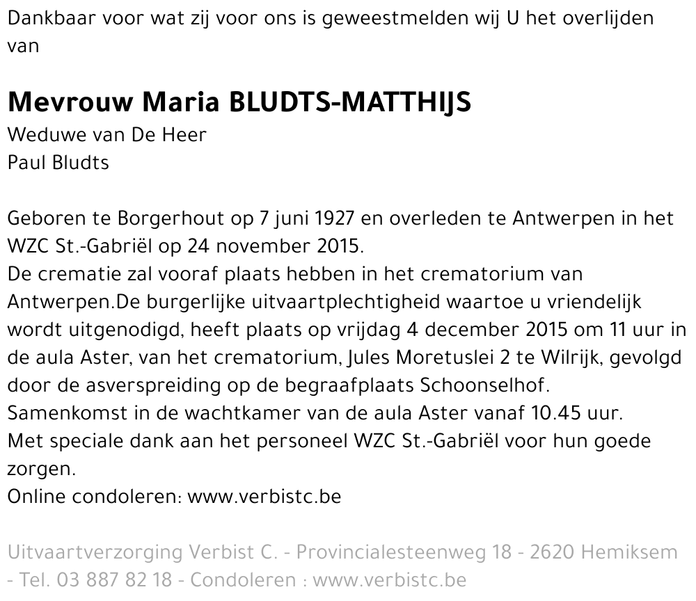 Maria Bludts-Matthijs