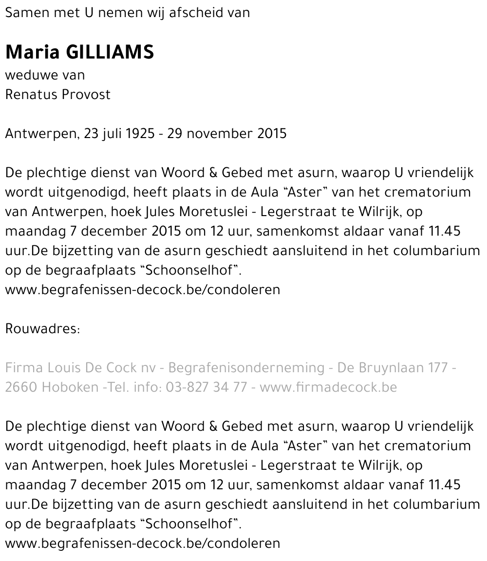 Maria Gilliams