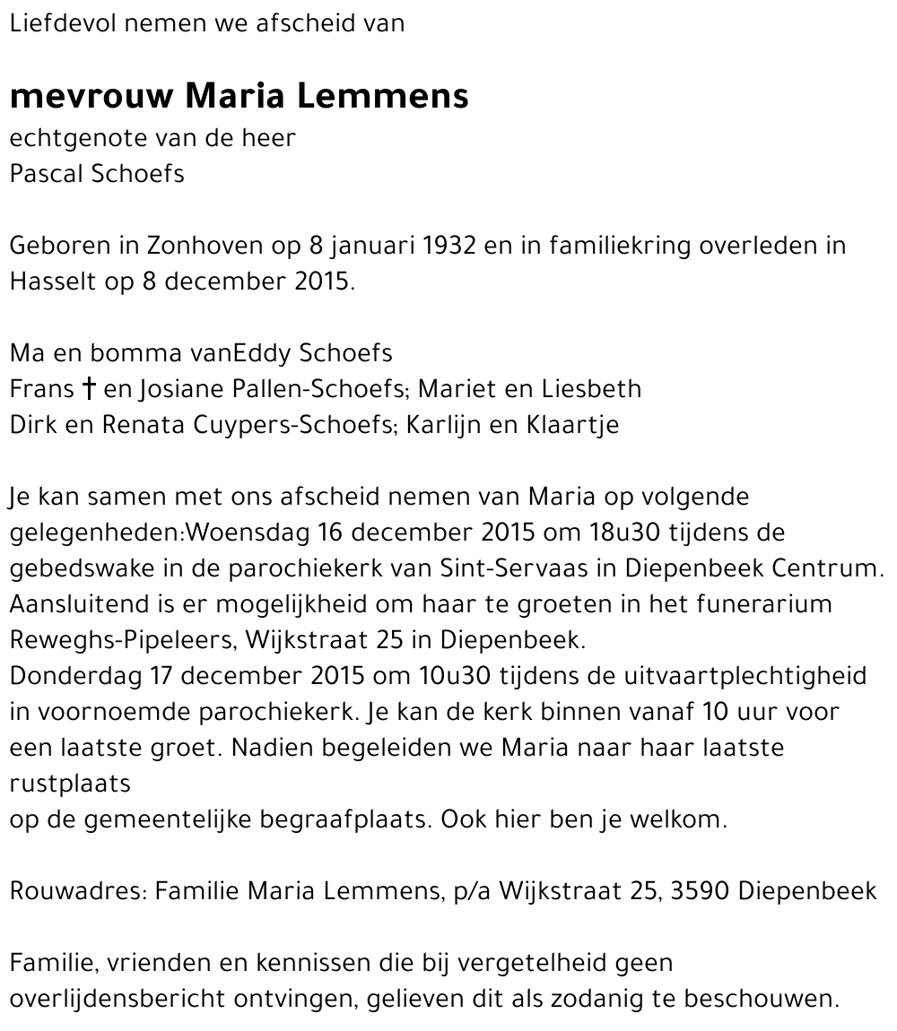 Maria Lemmens
