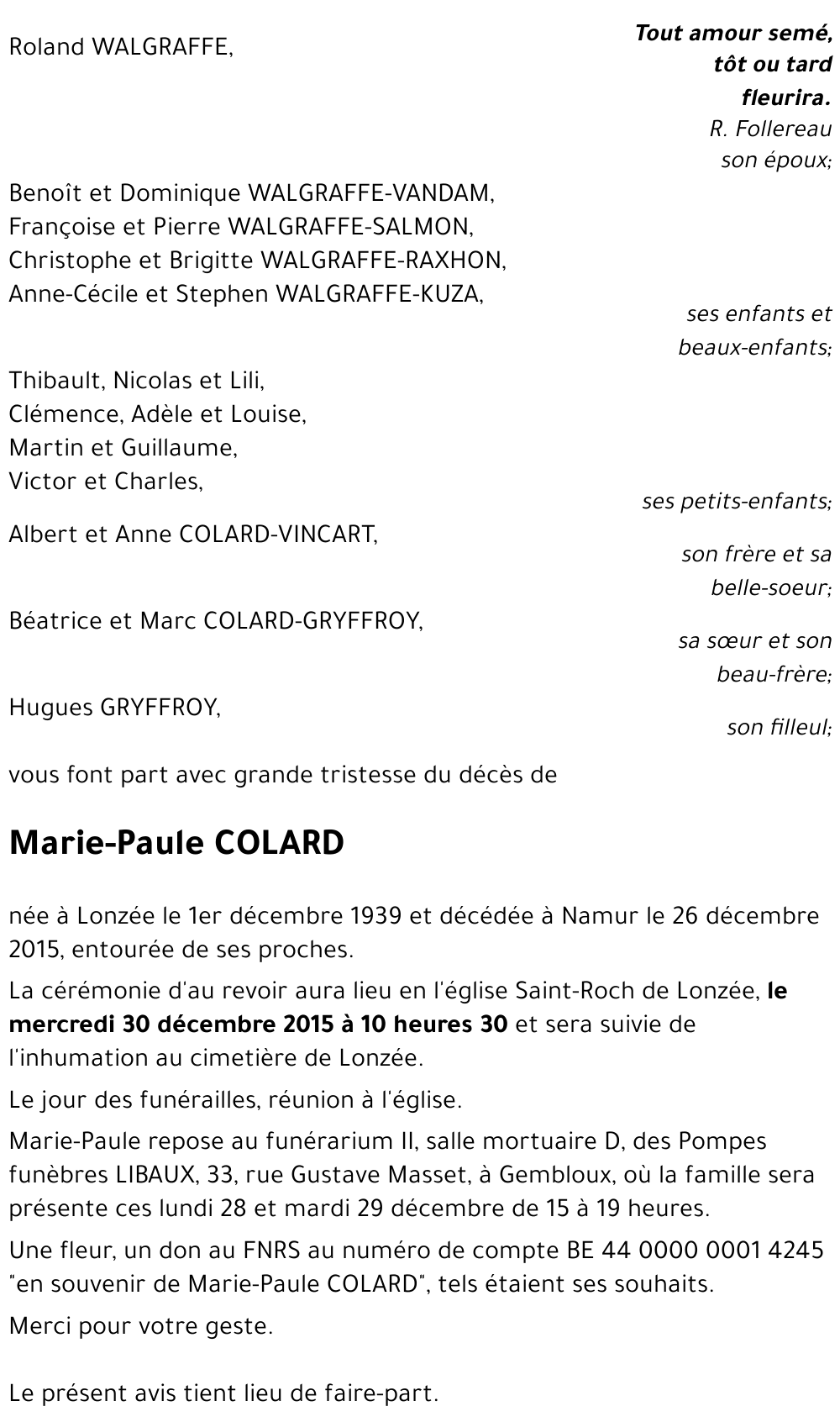 Marie-Paule COLARD