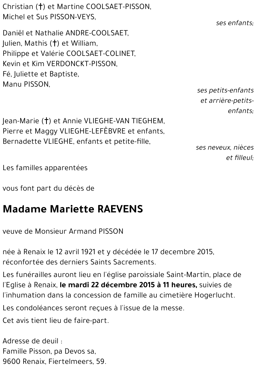 Mariette RAEVENS