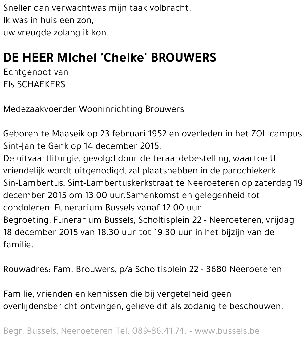 Michel 'Chelke' BROUWERS