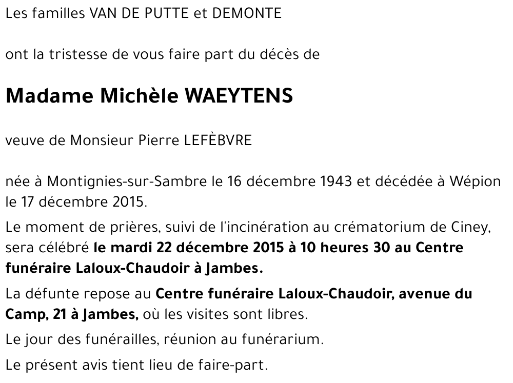Michèle WAEYTENS