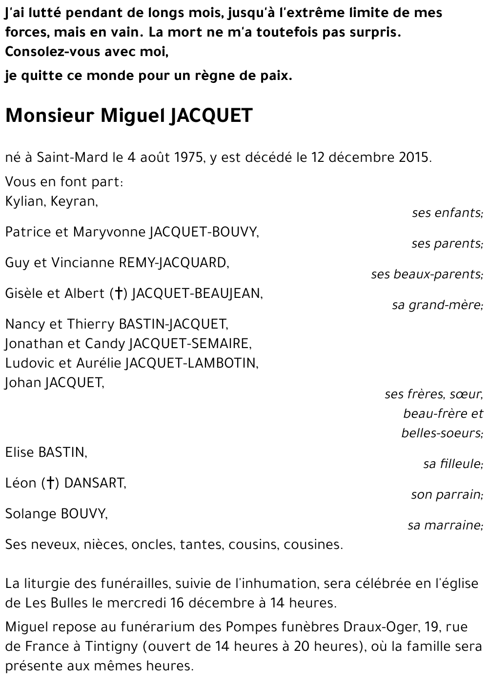 Miguel JACQUET