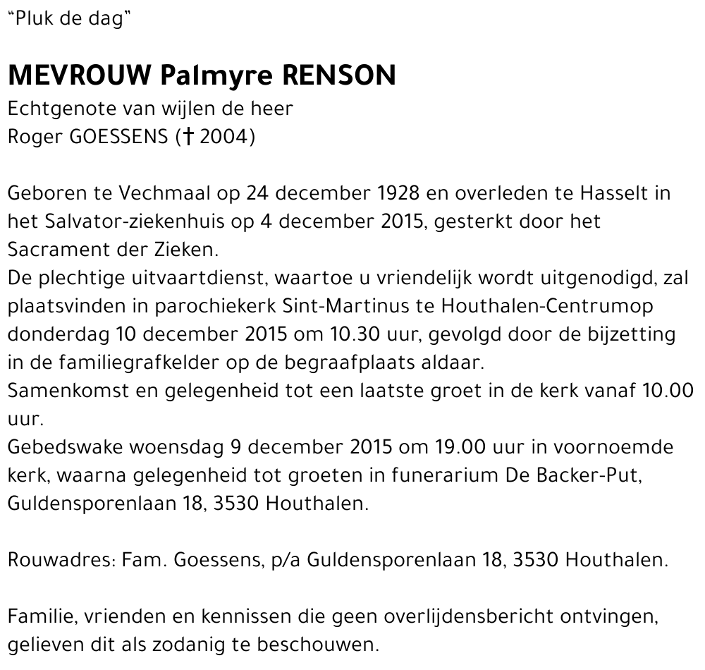 Palmyre RENSON
