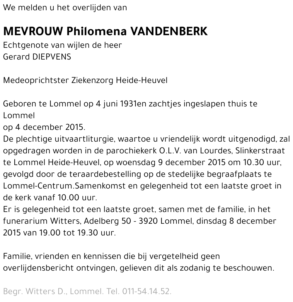 Philomena Vandenberk