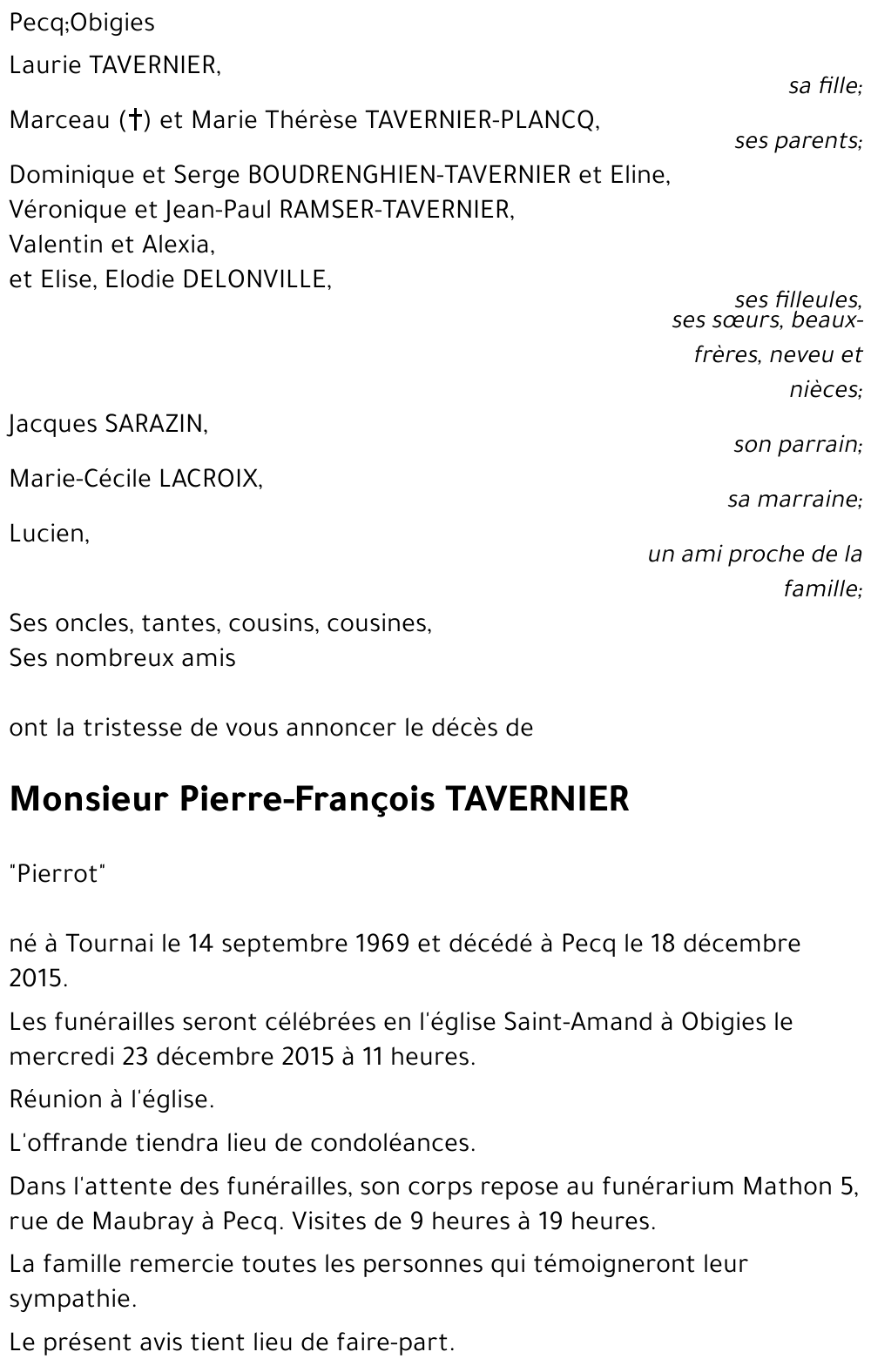 Pierre-François TAVERNIER